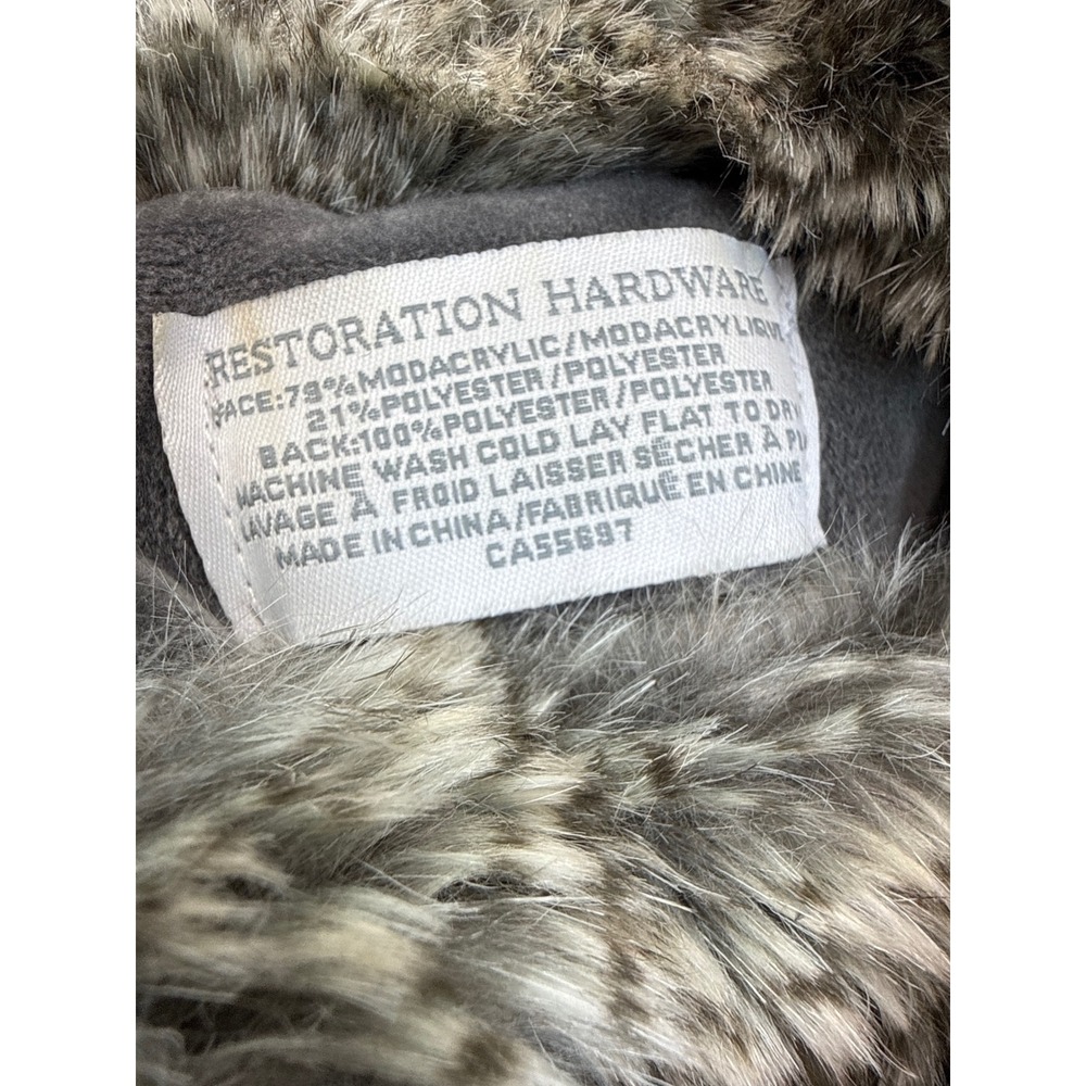 Restoration‎ Hardware Faux Fur Scarf Pull Through Luxe Winter Glam - Picture 3 of 5